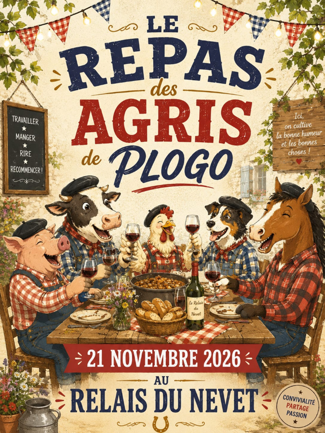 Les agriculteurs invités à partager un moment convivial autour d'un repas